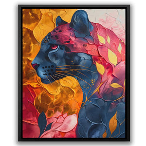 a painting of a colorful tiger on a white background