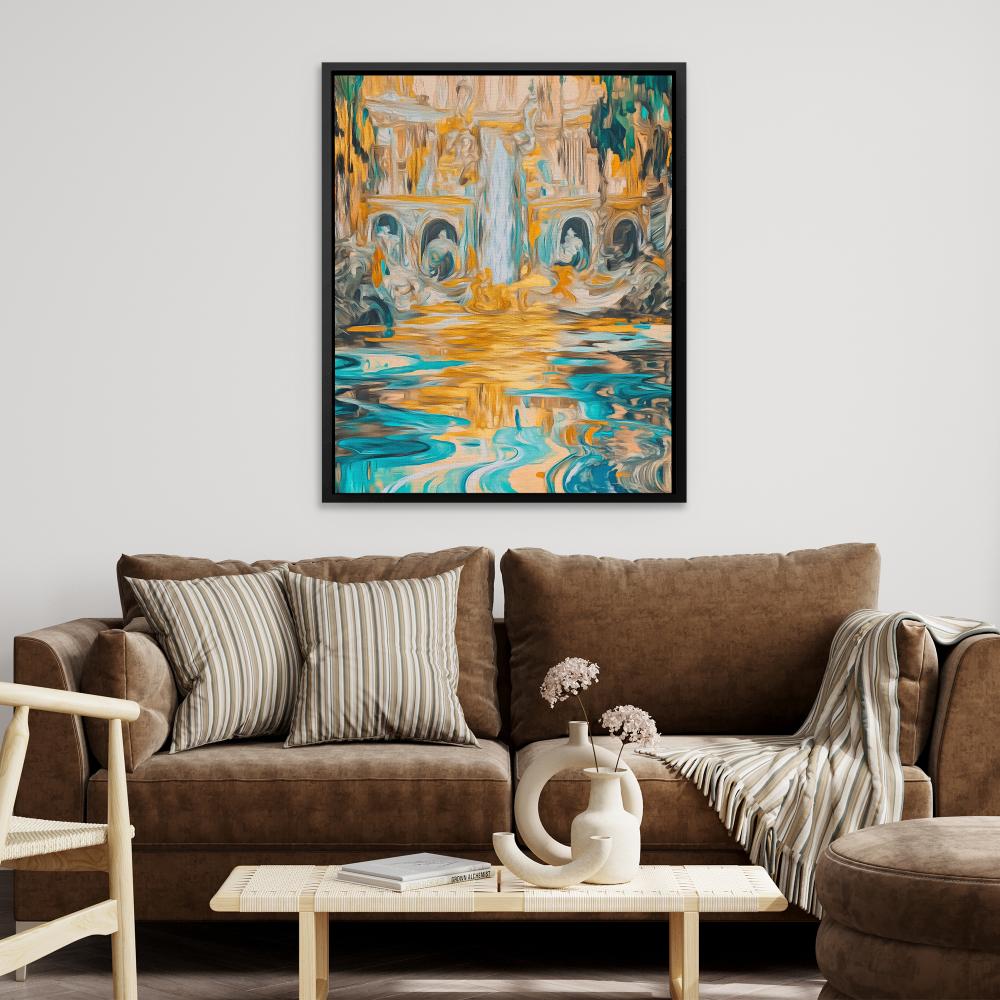 Abstract Golden Falls