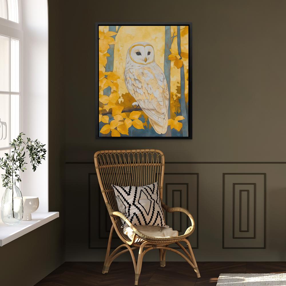 Autumn Owl Perched