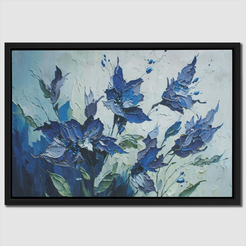 Blue Abstract Flowers
