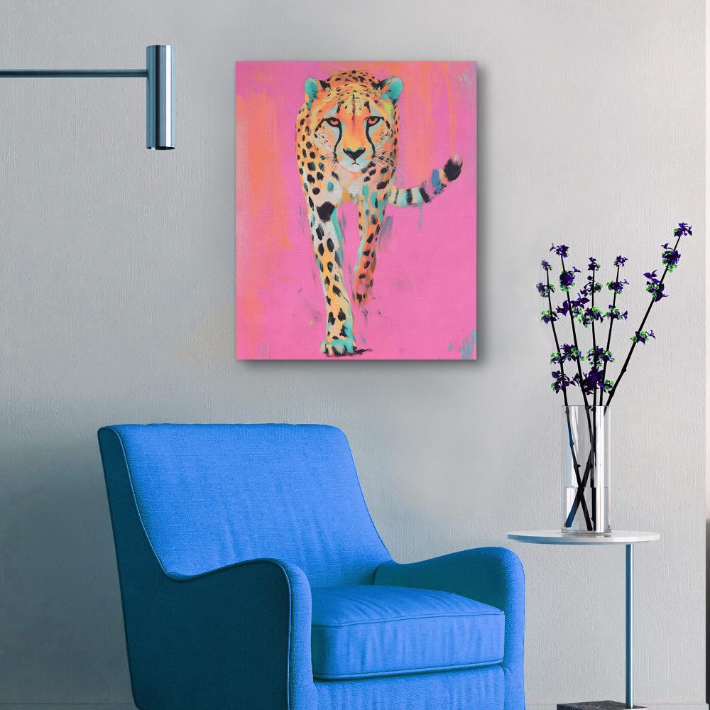 Fierce Cheetah in Pink