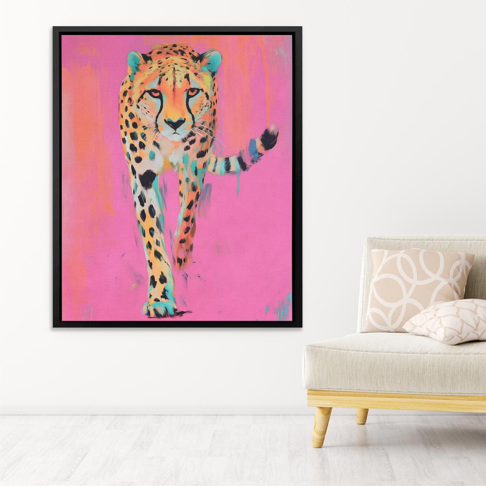 Fierce Cheetah in Pink