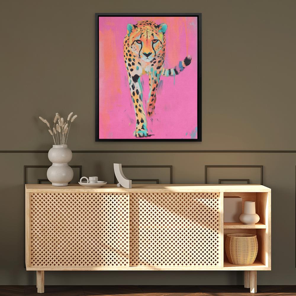 Fierce Cheetah in Pink