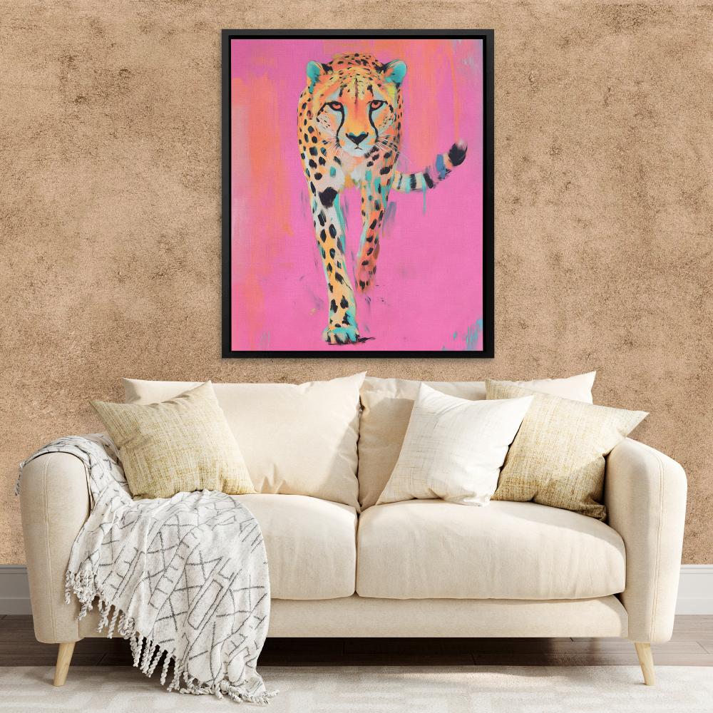 Fierce Cheetah in Pink