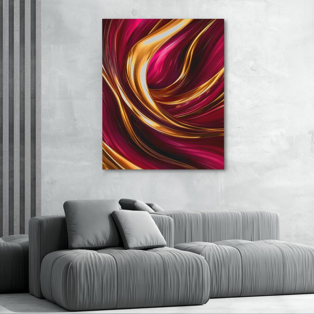 Flowing Gold and Pink