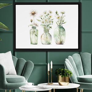 Glass Vases Wildflowers