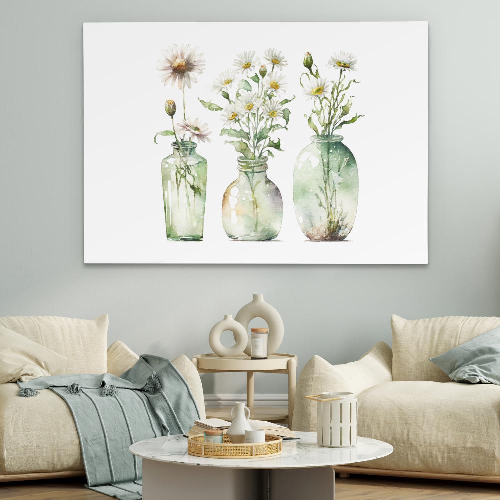 Glass Vases Wildflowers