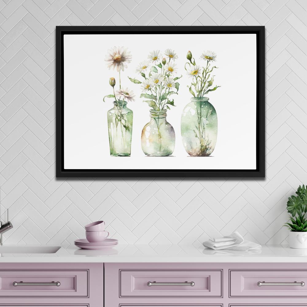 Glass Vases Wildflowers