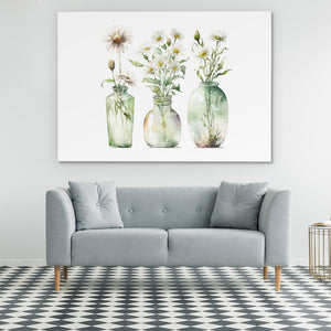 Glass Vases Wildflowers