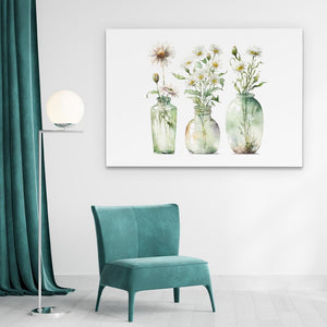 Glass Vases Wildflowers