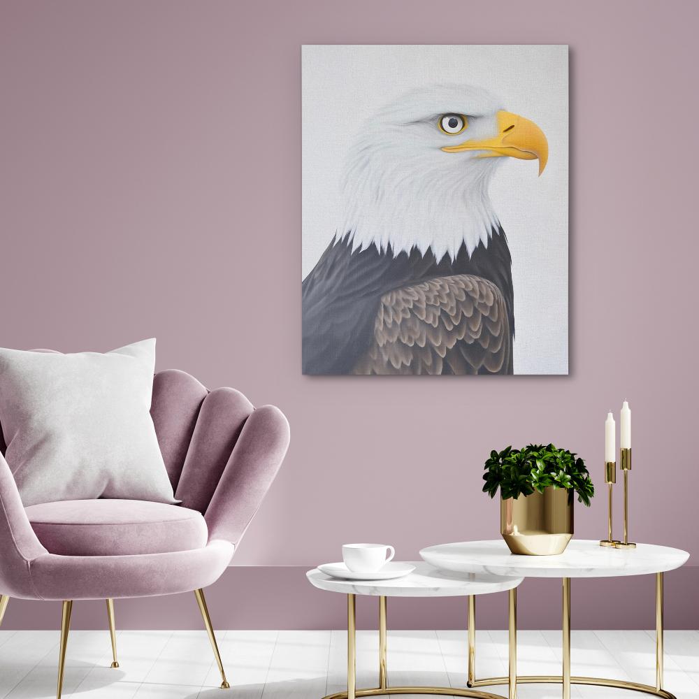 Minimalist Bald Eagle Portrait