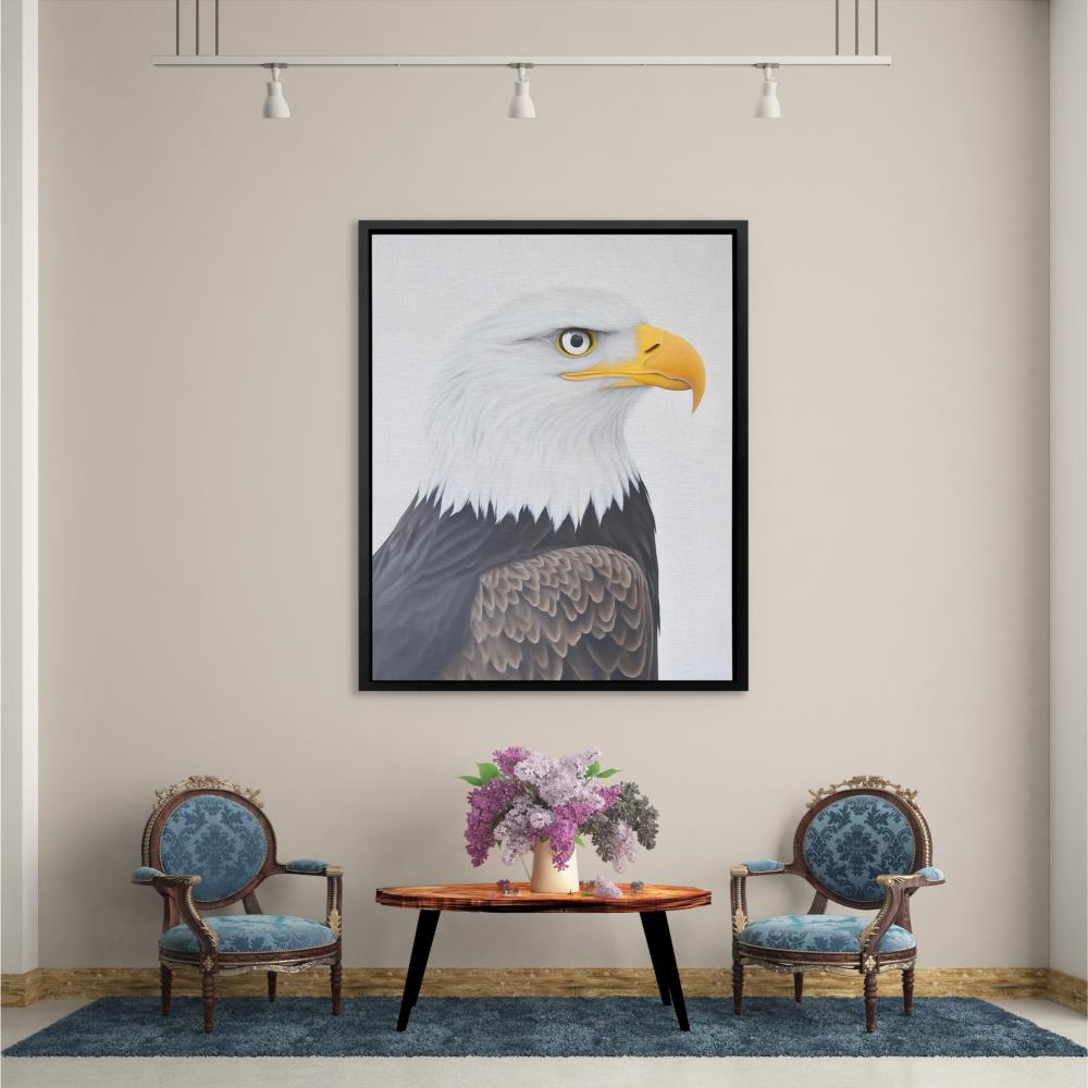 Minimalist Bald Eagle Portrait