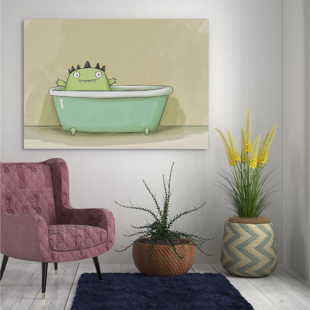 Monster Relaxing in Tub