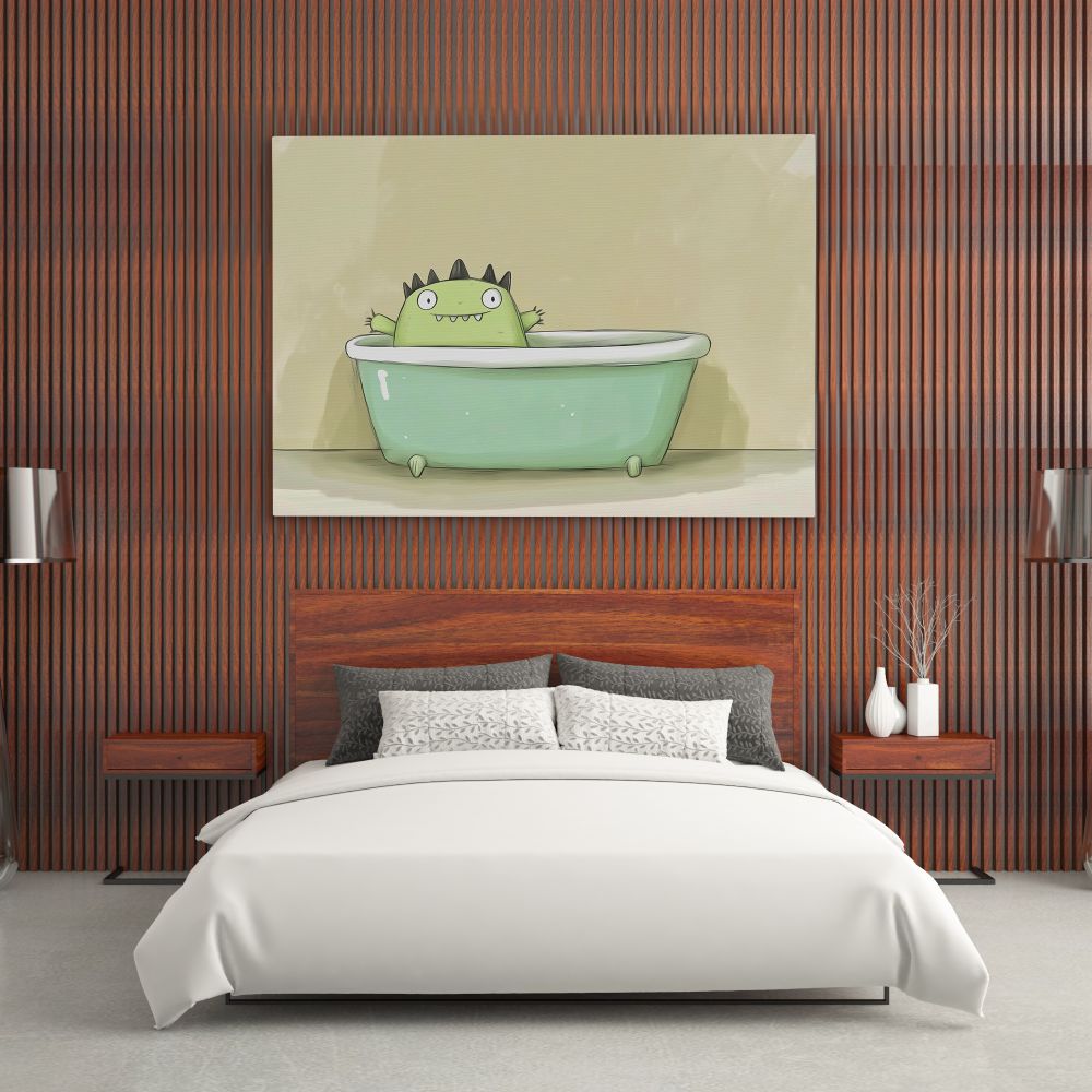 Monster Relaxing in Tub