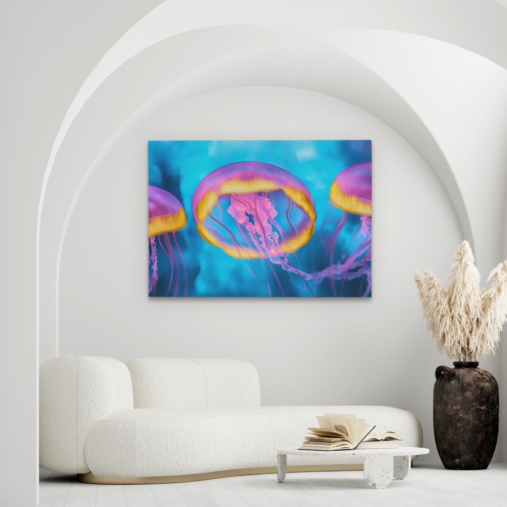 Pink and Blue Jellyfish