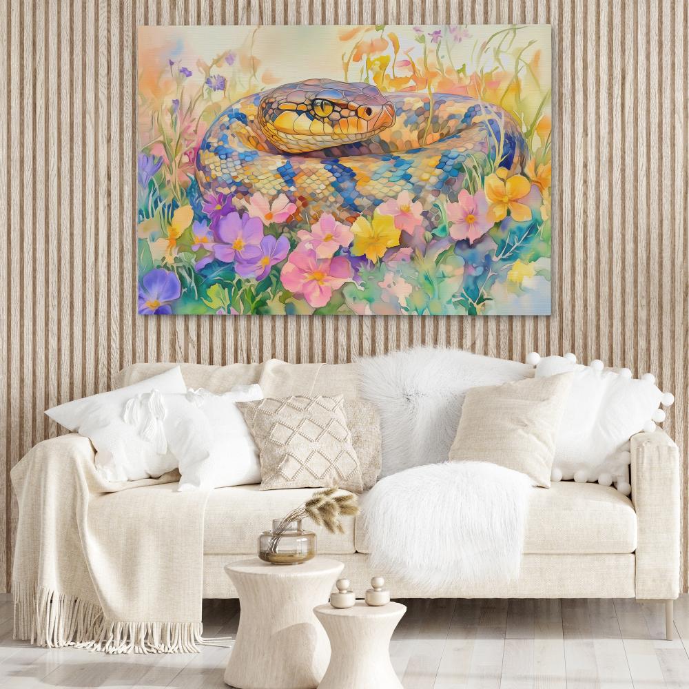 Snake in Flowers