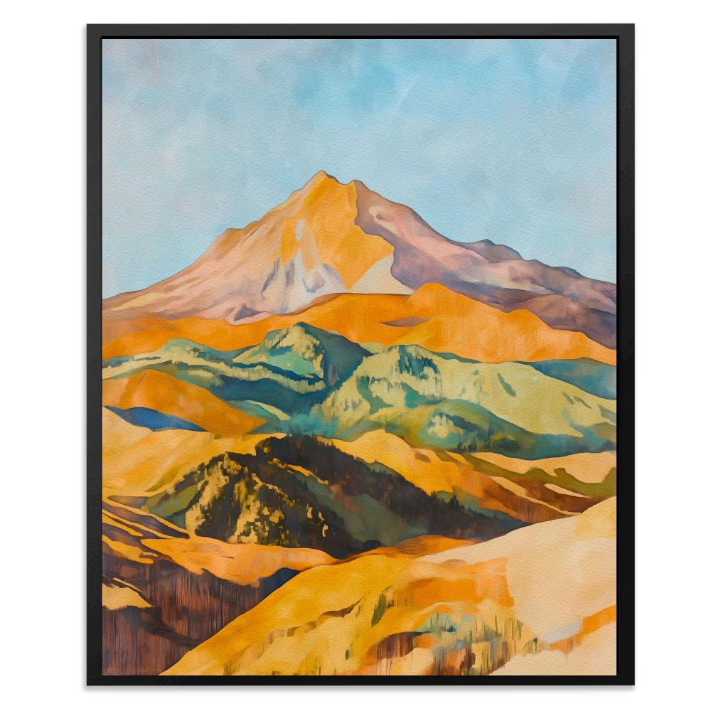 Sunlit Mountain Range