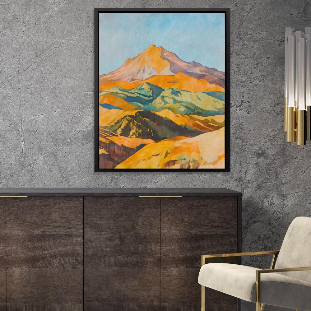 Sunlit Mountain Range