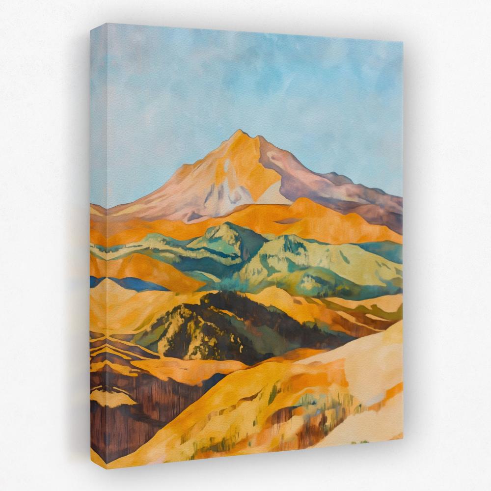 Sunlit Mountain Range