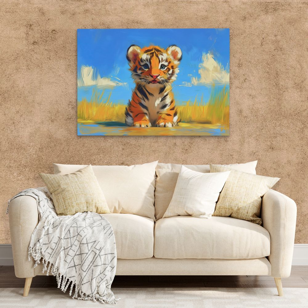 Tiger Cub in the Plains