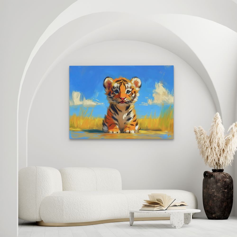 Tiger Cub in the Plains