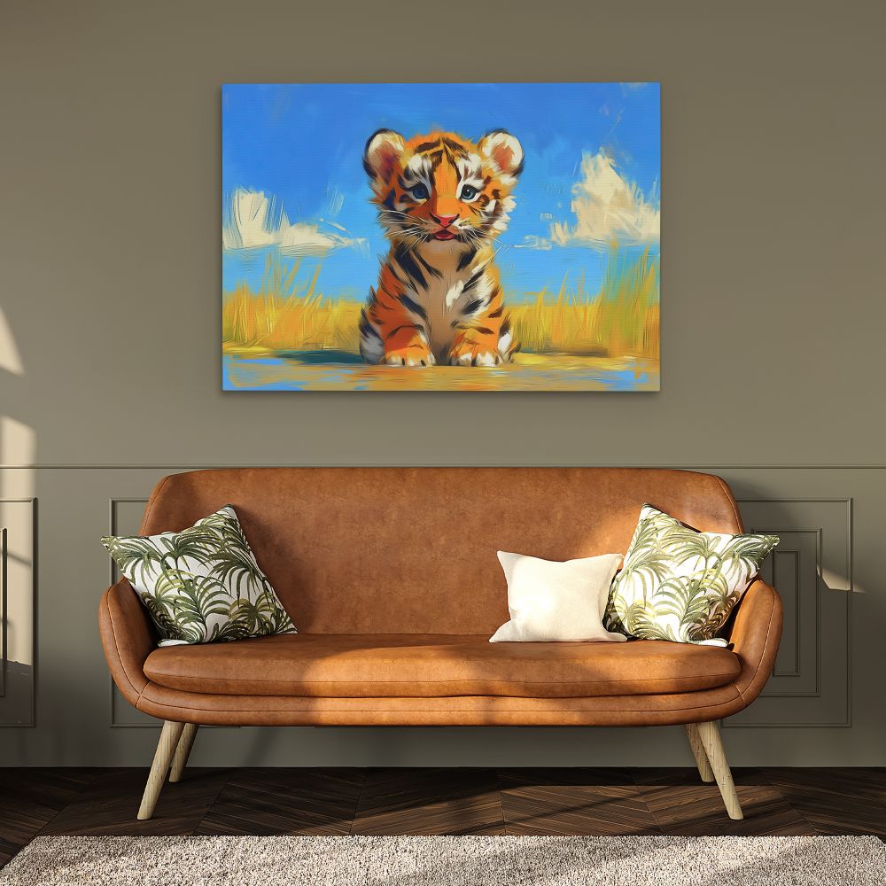Tiger Cub in the Plains
