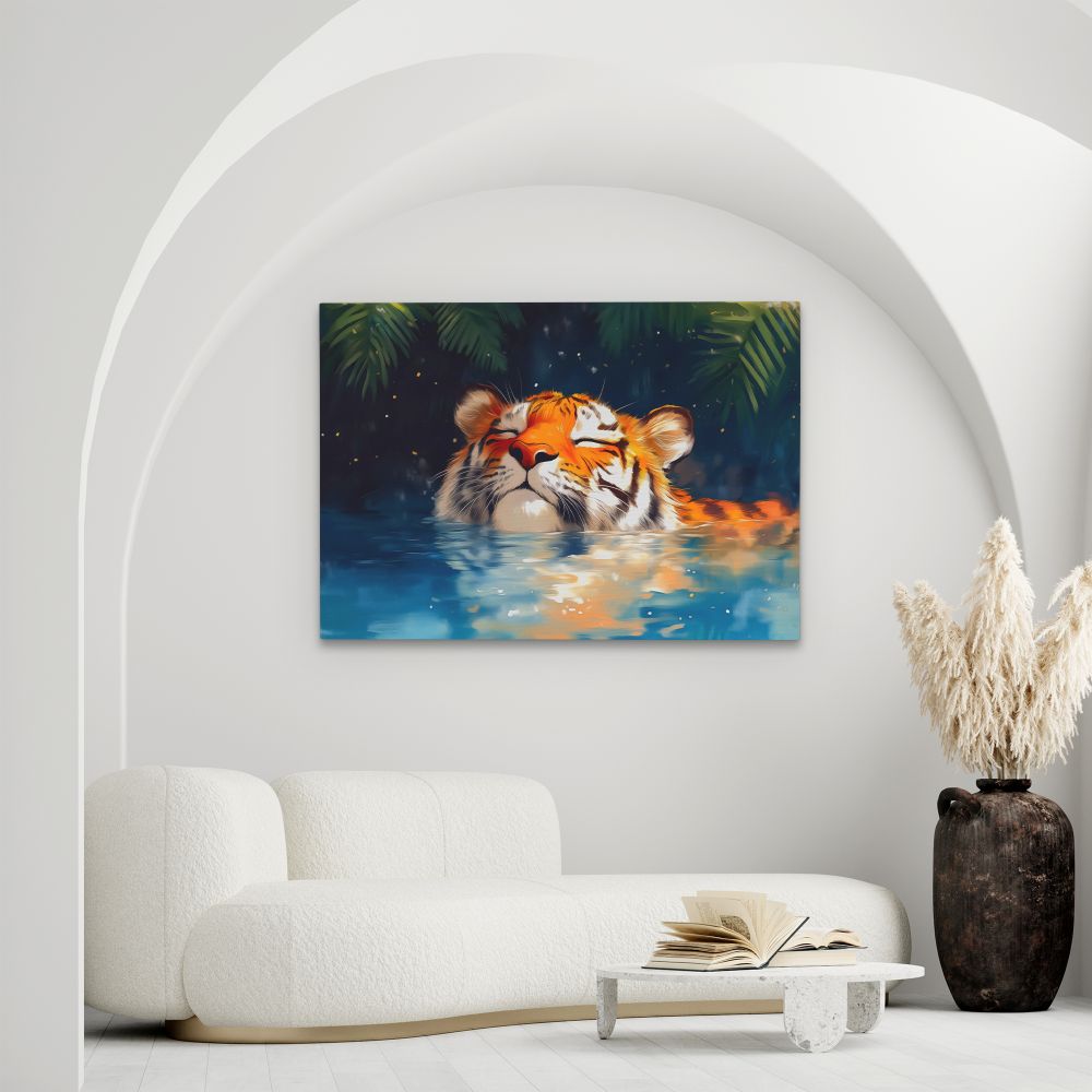 Tiger with Closed Eyes