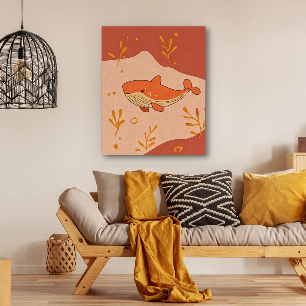 Whale in Warm Colors