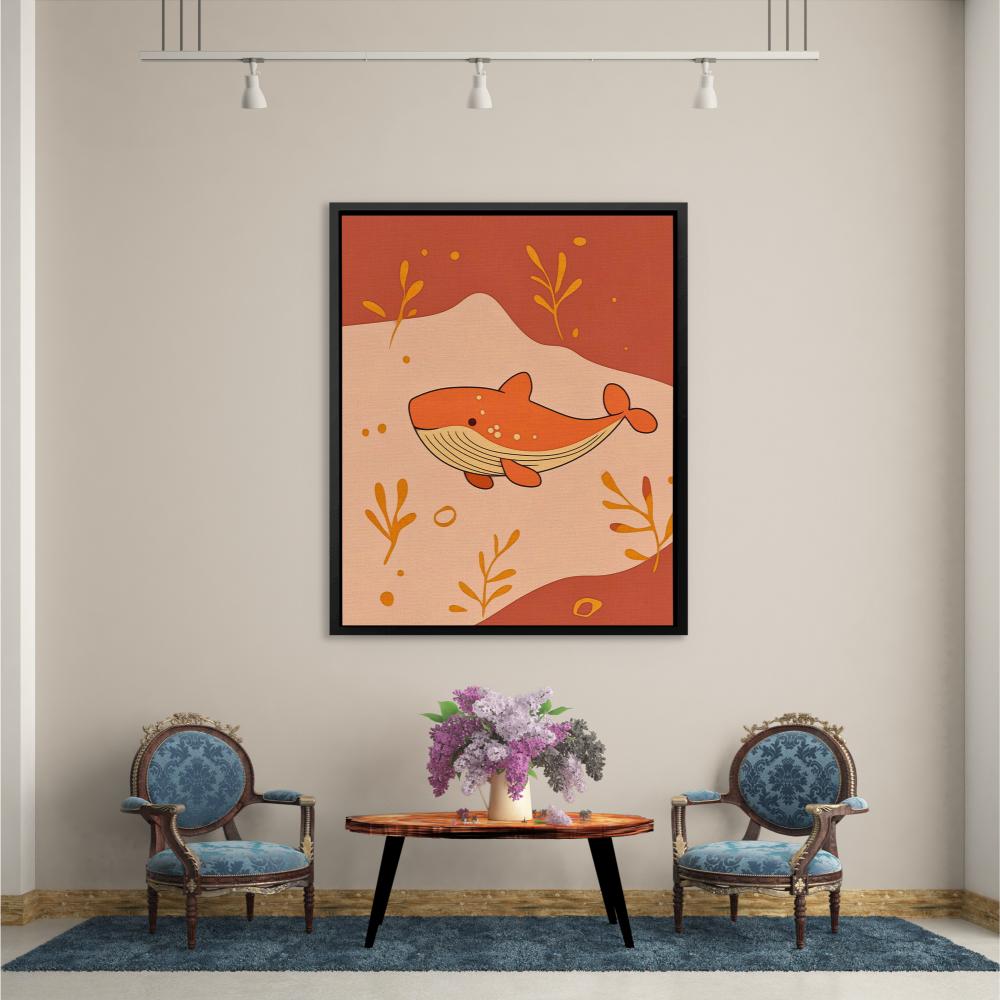 Whale in Warm Colors