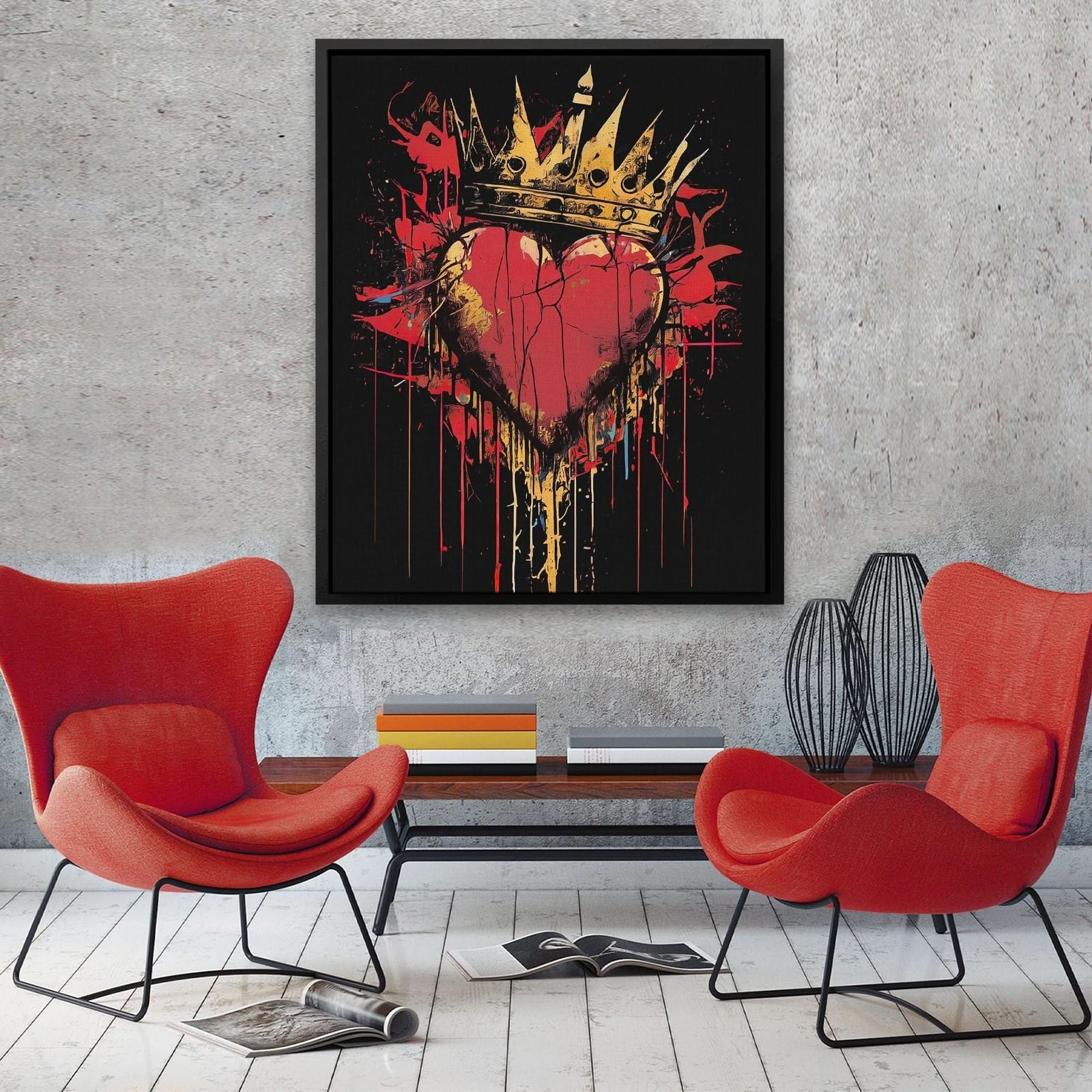 A King's Heart - Banksy Canvas Wall Art