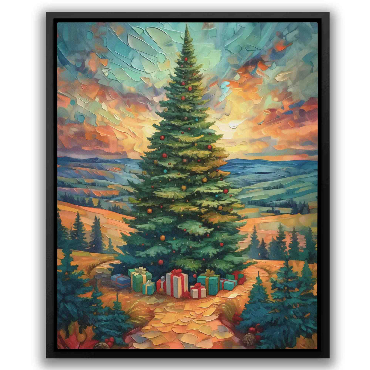 A Merry Christmas Tree - Luxury Wall Art