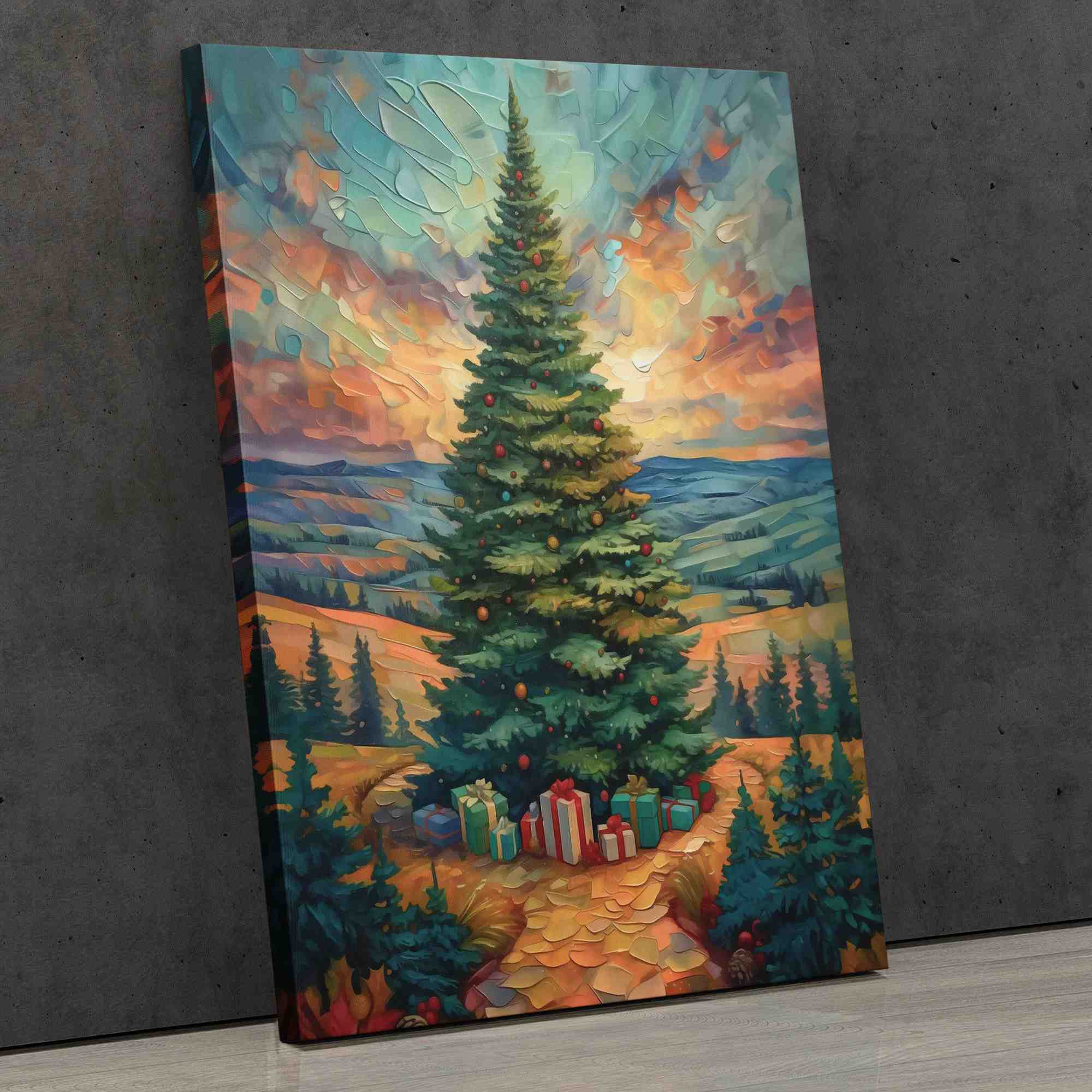 A Merry Christmas Tree - Luxury Wall Art