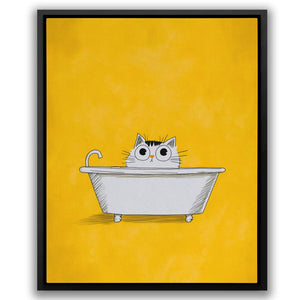 a picture of a cat in a bathtub