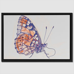 a painting of a butterfly on a white background