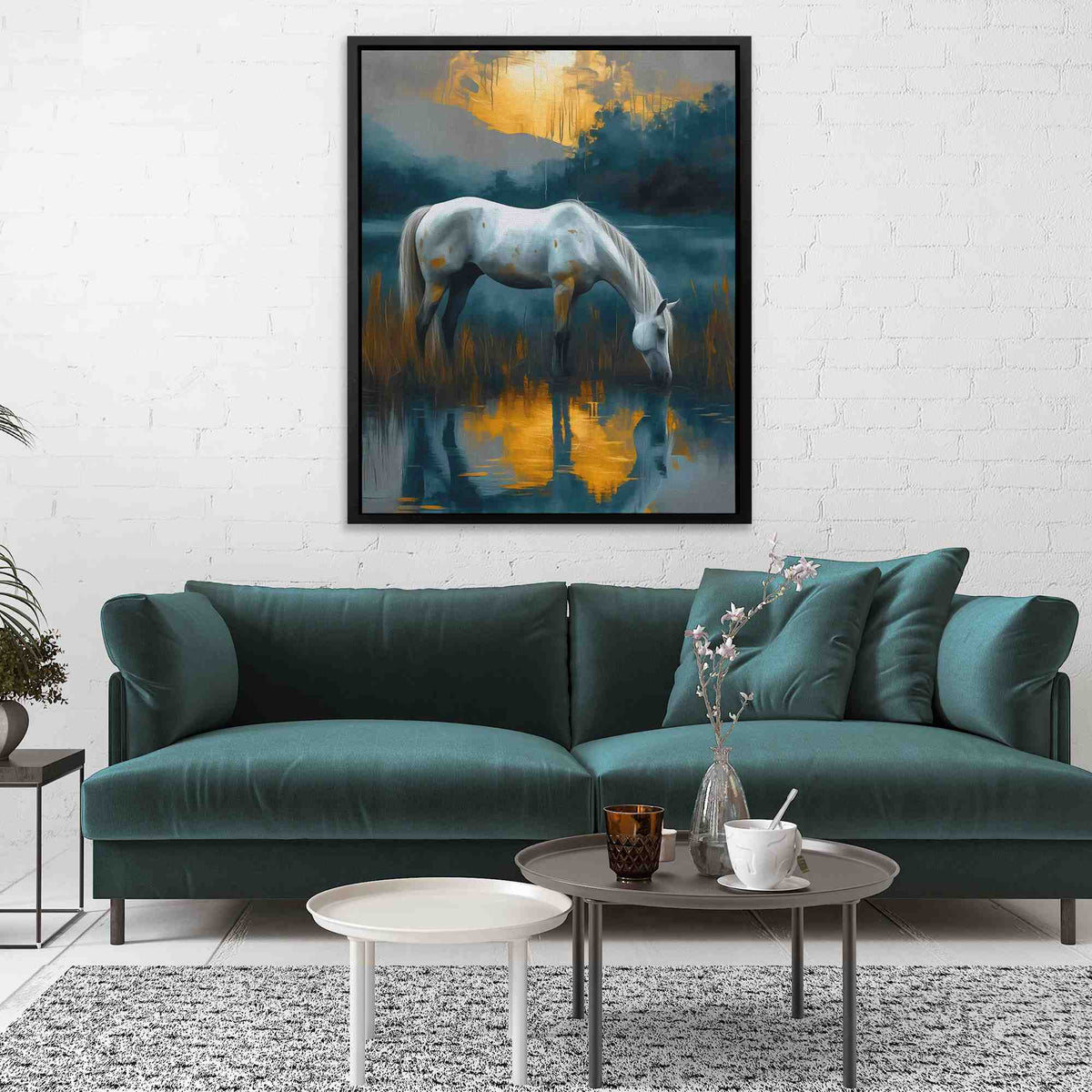 Sunset Thirst Equine Wall Print - Luxury Wall Art