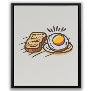 a picture of a breakfast of toast and an egg