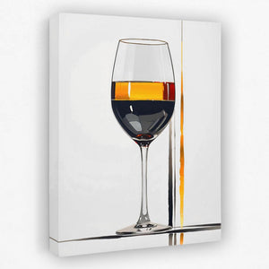 Midnight Elixir - Elegant Wine Glass Artwork - Luxury Wall Art 