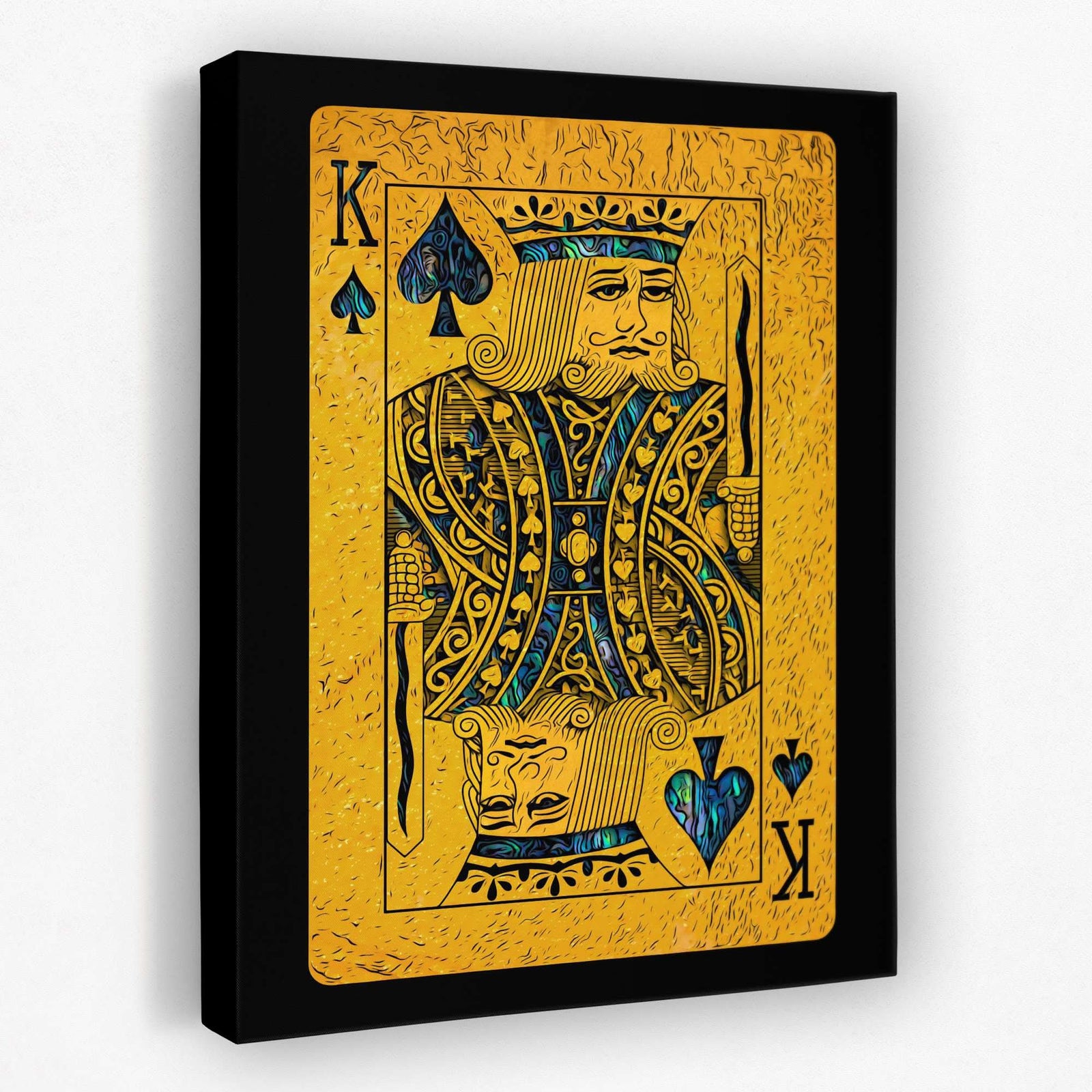 Abalone King of Spades - Abalone Canvas Wall Art