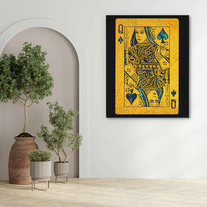 Abalone Queen of Spades - Luxury Wall Art