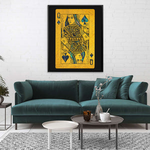 Abalone Queen of Spades - Luxury Wall Art