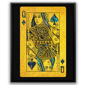 Abalone Queen of Spades - Luxury Wall Art