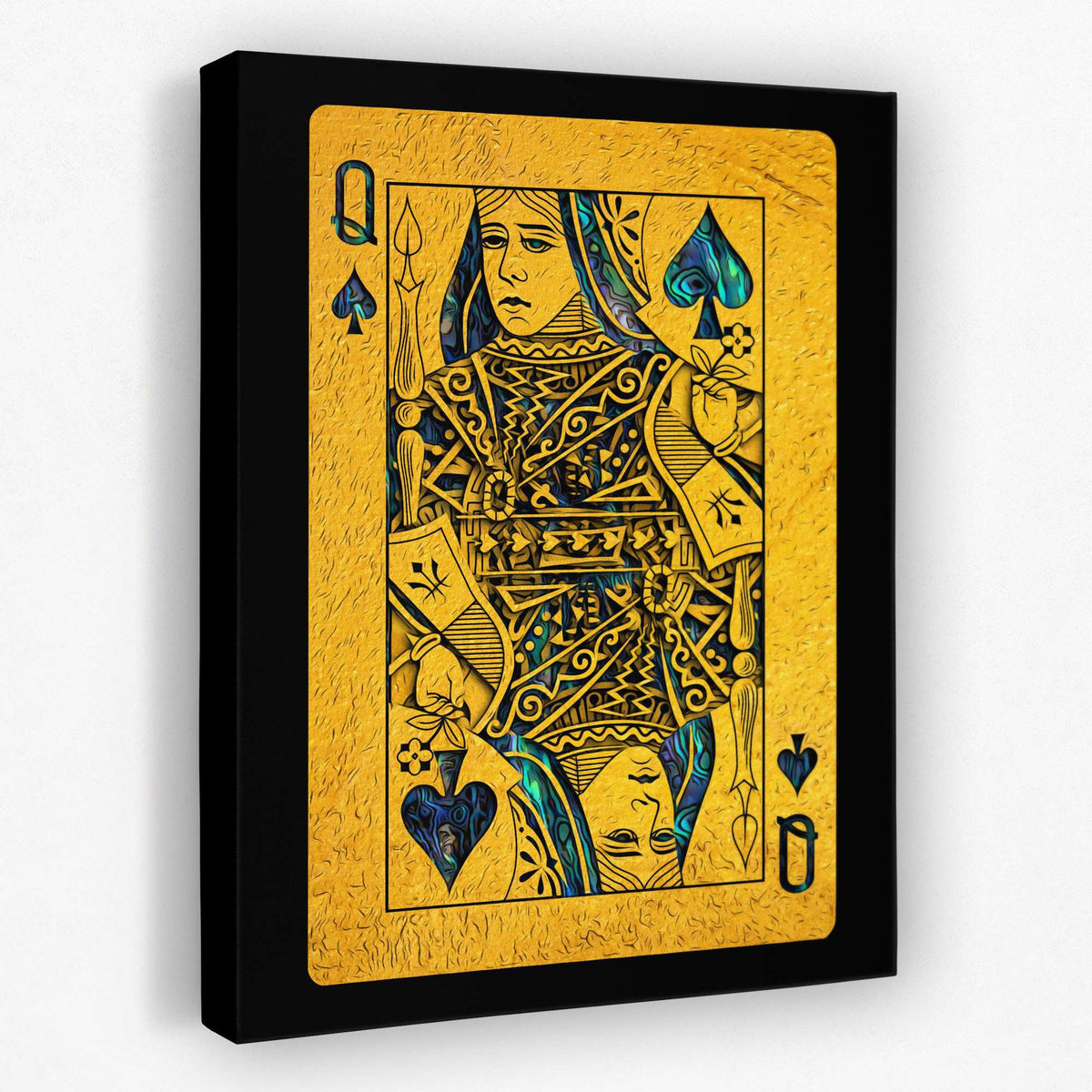 Abalone Queen of Spades - Luxury Wall Art