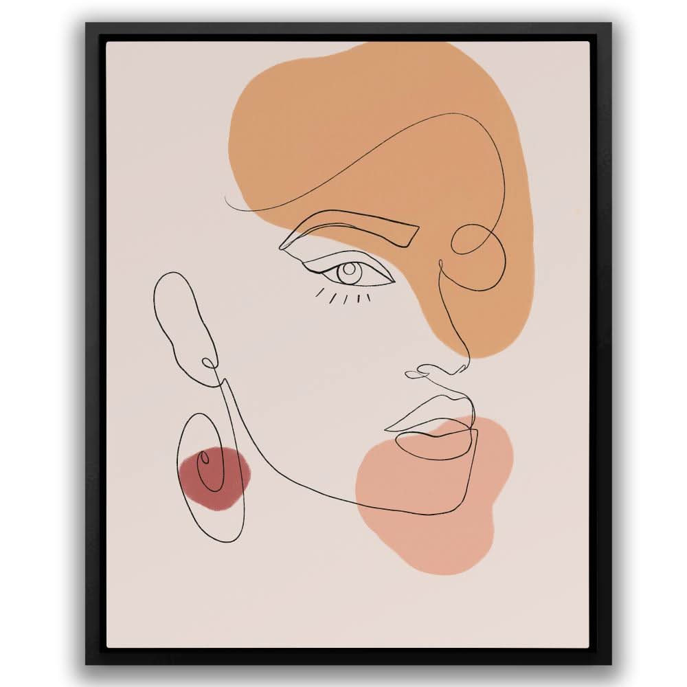 Abstract Female Face - Wall Art for Living Room