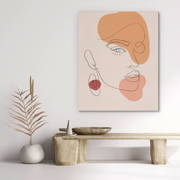 Abstract Female Face in a room