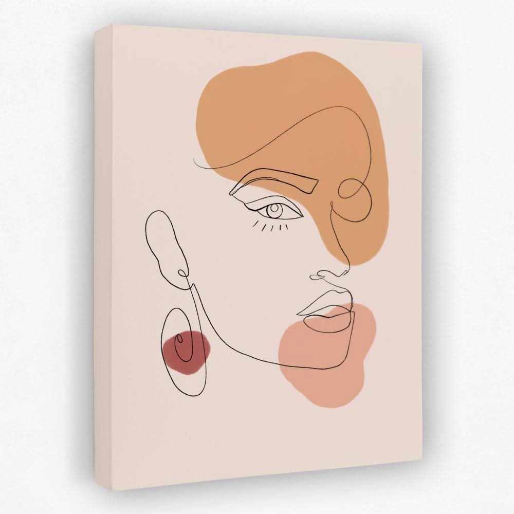 Abstract Female Face - Face Canvas Wall Art