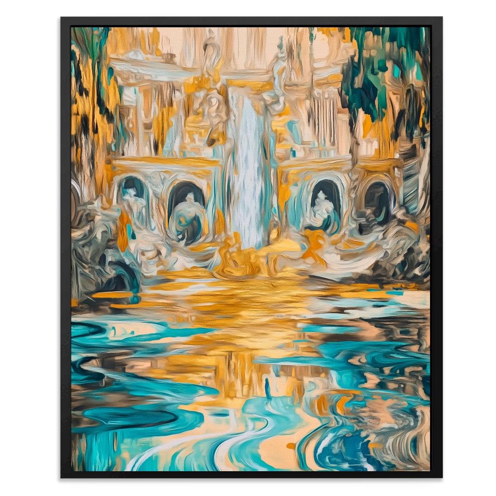 Abstract Golden Falls - Luxury Wall Art