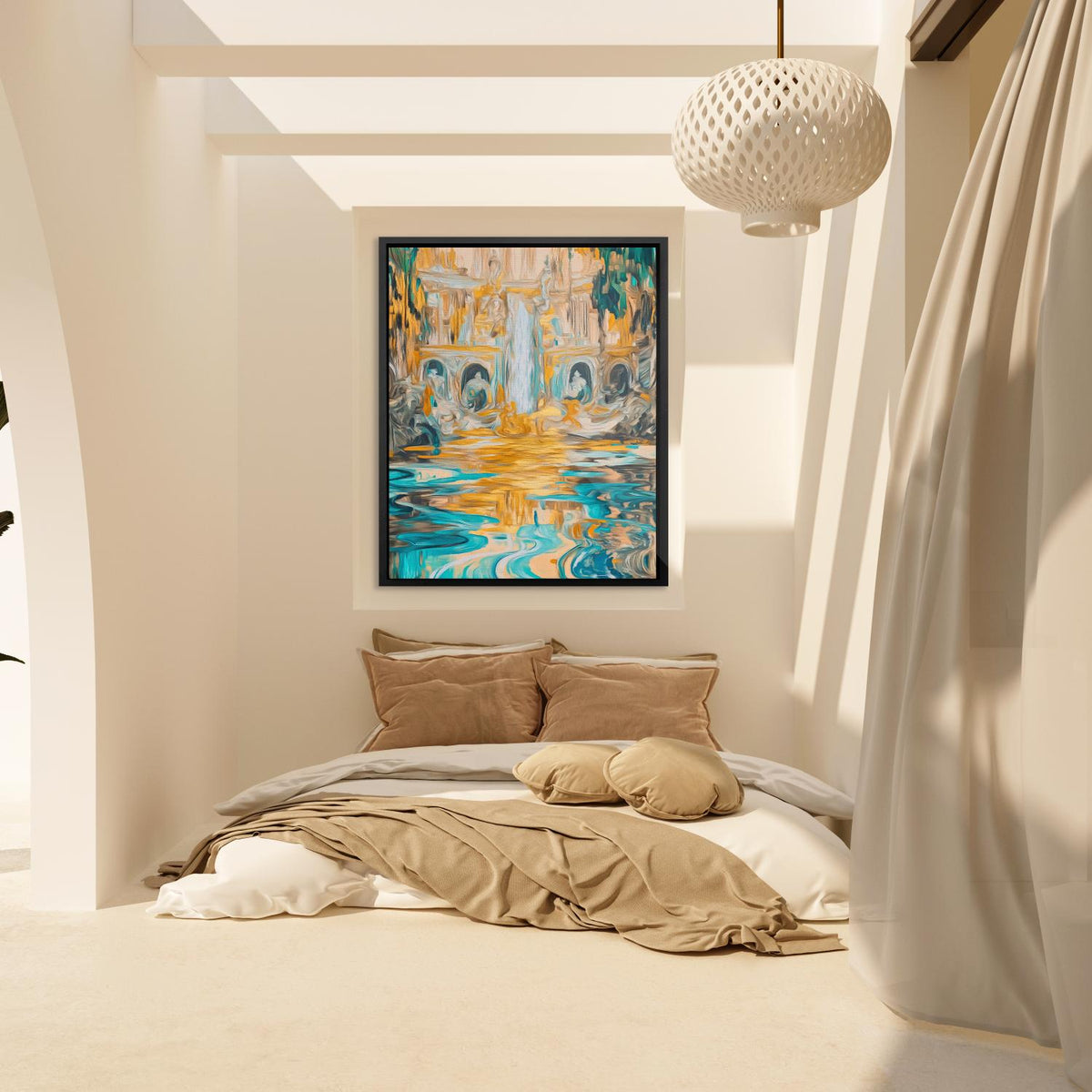 Abstract Golden Falls - Luxury Wall Art