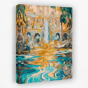 Abstract Golden Falls - Luxury Wall Art