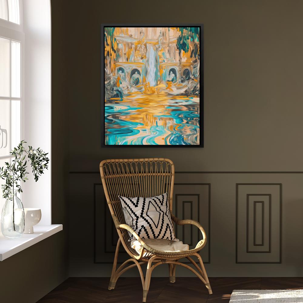 Abstract Golden Falls - Luxury Wall Art