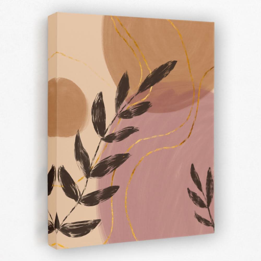 Abstraction Leaves - Leaf Canvas Wall Art